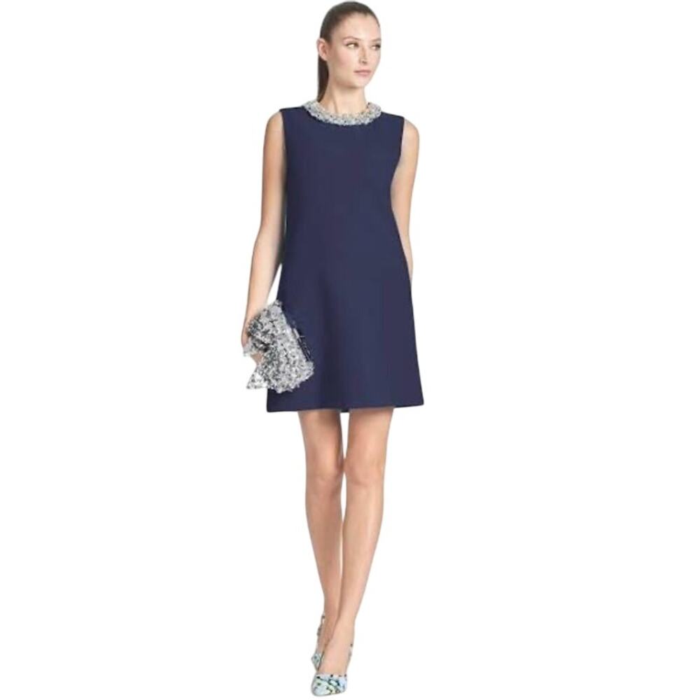 Sachin & Babi NWT Embellished Lily Crystal A-Line Mini Dress Dark Midnight Sz‎ 0